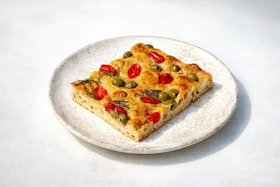 فوكاتشيا بالطماطم والزيتون